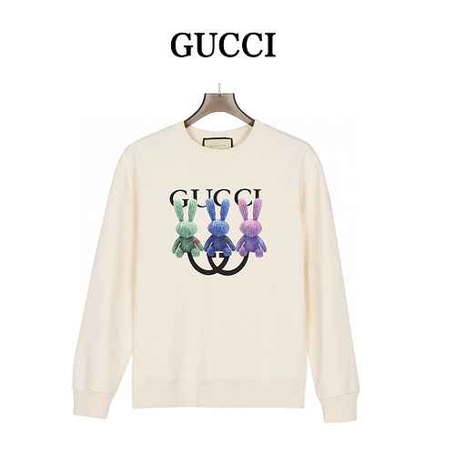 Gucci Maglione girocollo stampato con doppia lettera Gucci 23Fw Rabbit Year Limited