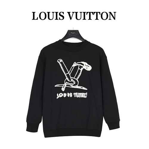 Louis VuittonLouis Vuitton 23Fw Hammer Tool Pattern Maglione girocollo in cotone ricamato