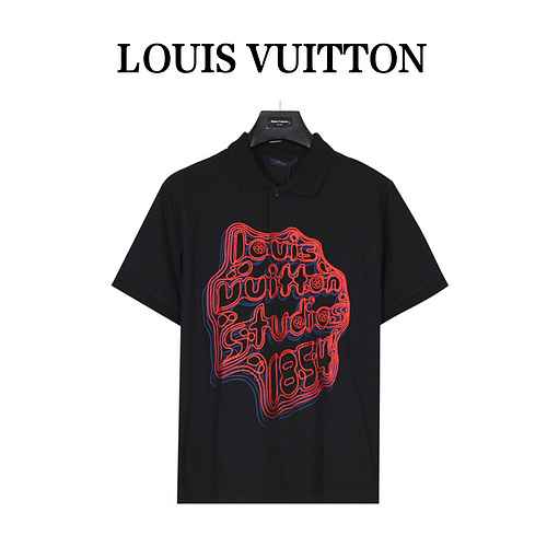 Louis VuittonPolo Louis Vuitton in cotone ricamato anni 23