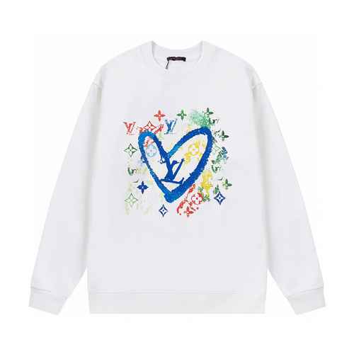 Maglione girocollo con graffiti colorati LOUIS VUITTON 23ss Love Crayon