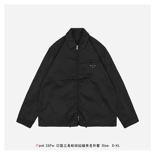 ◇ prd 23Fw pocket triangle double zipper jacket jacket jacket