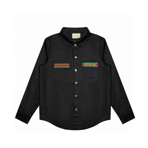 GucciCamicia a maniche lunghe in cotone esclusivo con nastro Eco Wash Gucci 23ss