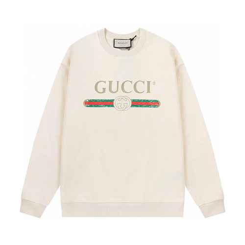 Gucci Gucci classico popolare spray digitale stampato cintura lettera logo maglione girocollo unisex