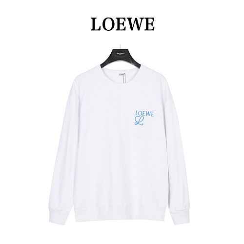 LoeweMaglione girocollo ricamato a contrasto con logo tascabile Loewe 3D