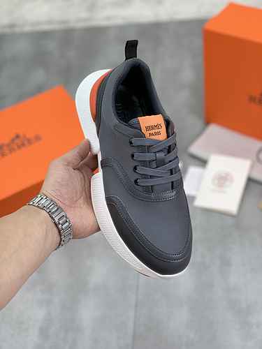 Hermes Men's Shoe Code: 0904B40 Size: 38-44 (45 can be customized)