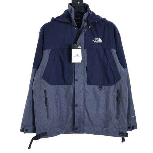 Cappotto The North Face SS23 TNF North Panel con cappuccio e cappuccio a contrasto, pannello grigio