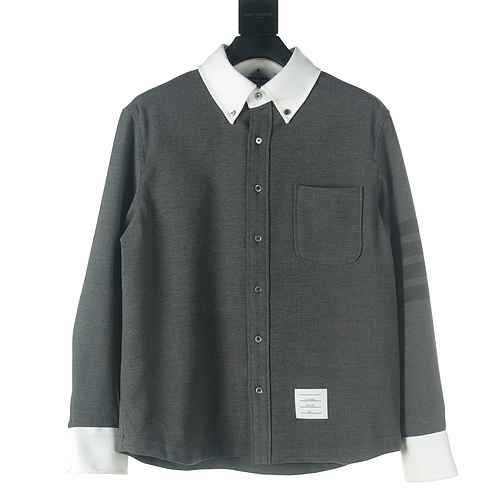 Thom Browne TB 23 Nuova giacca-camicia in lana impiombata