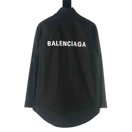 Balenciaga Balenciaga BLCG 23SS Camicia a maniche lunghe con stampa di lettere sul retro