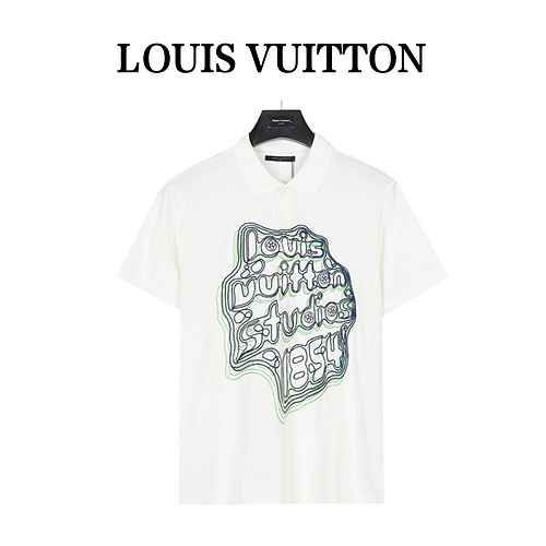 Louis VuittonPolo Louis Vuitton in cotone ricamato anni 23