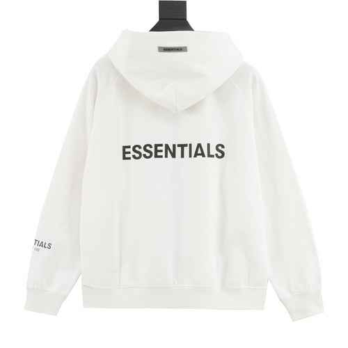 Felpa con cappuccio con cerniera posteriore in silicone a doppio filo Essentials di Fear of God