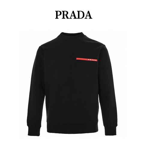 PradaPrada 22Fw Classico maglione girocollo a righe rosse