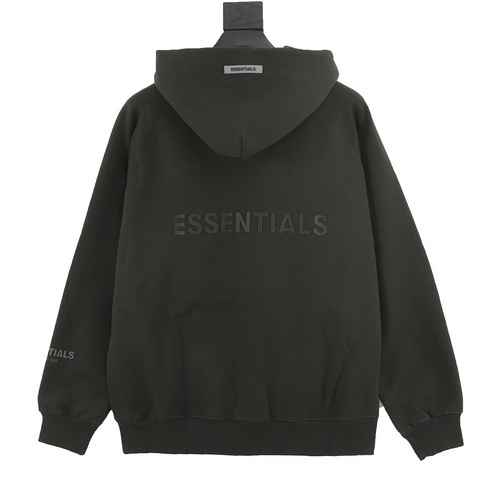 Felpa con cappuccio con cerniera posteriore in silicone a doppio filo Essentials di Fear of God