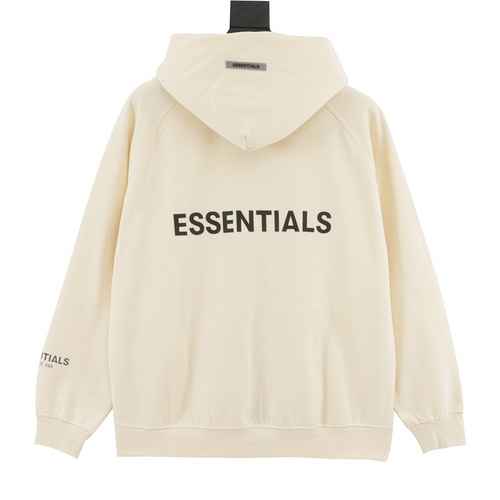 Felpa con cappuccio con cerniera posteriore in silicone a doppio filo Essentials di Fear of God