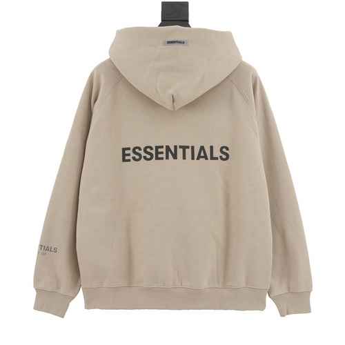 Felpa con cappuccio con cerniera posteriore in silicone a doppio filo Essentials di Fear of God