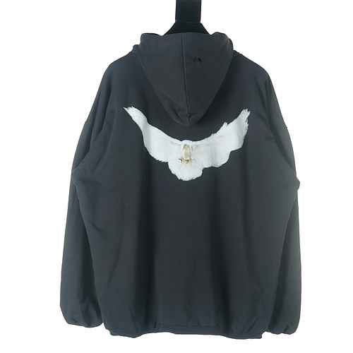 Balenciaga Balenciaga BLCG x YEEZY x Gap Tripartite Co Felpa con cappuccio stampata Peace Pigeon