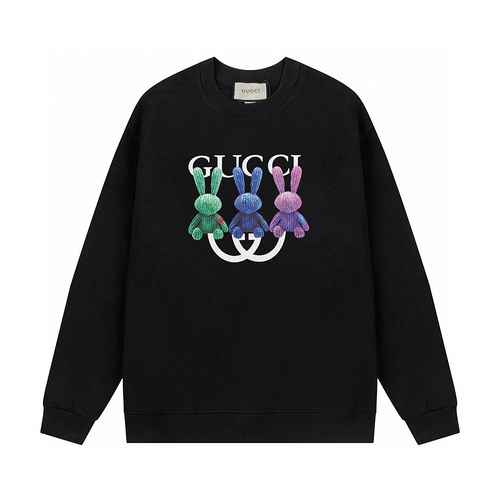 Gucci Gucci 23SS Rabbit Year Limited Tre bambole di coniglio colorate Maglione girocollo unisex con 