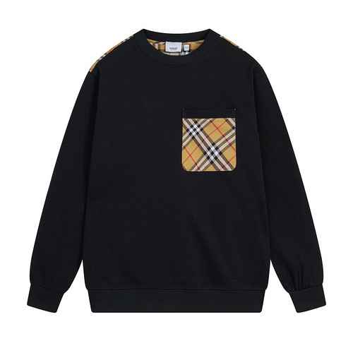 Top edition BURBERRY Maglione girocollo per coppie Burberry con maniche classiche patchwork e tasche