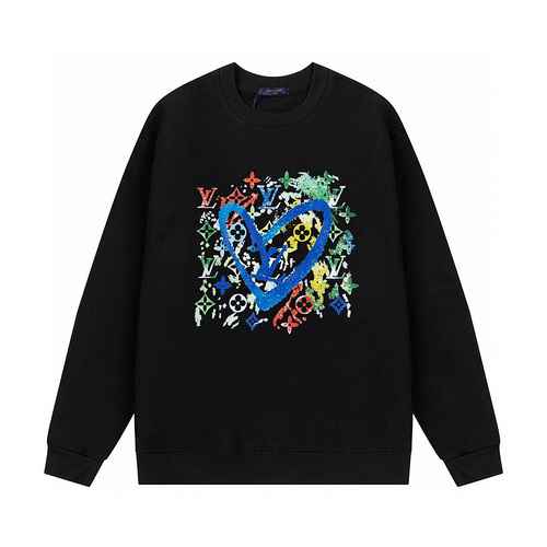 Maglione girocollo con graffiti colorati LOUIS VUITTON 23ss Love Crayon