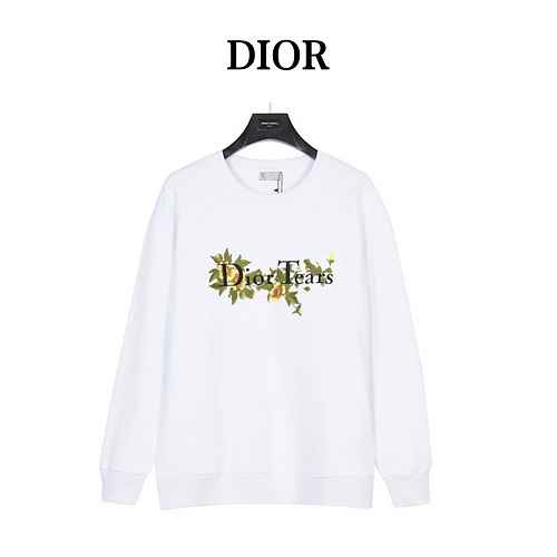 Maglione girocollo in cotone con motivo lettere ricamate in co branded Dior Dior X TEARS