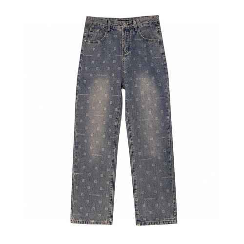 GivenchyGIVENCHY2023ss AOP pantaloni dritti in denim con doppio logo e lettera