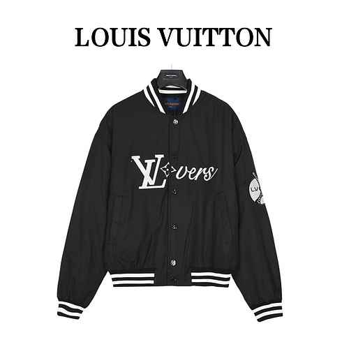 Louis VuittonLouis Vuitton 23Fw Feidong Limited Logo Hot Diamond Cappotto da baseball Cappotto in co