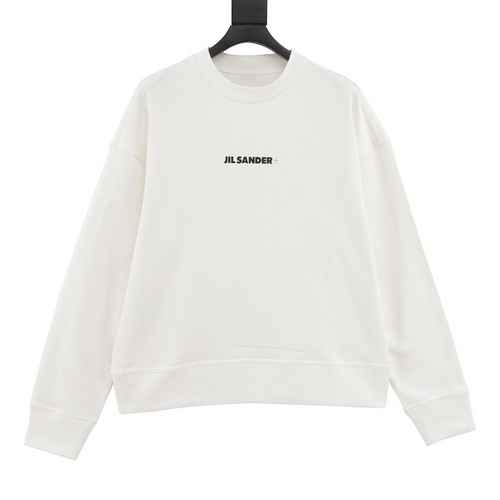 Maglione girocollo con logo Jil Sander semplice stampato