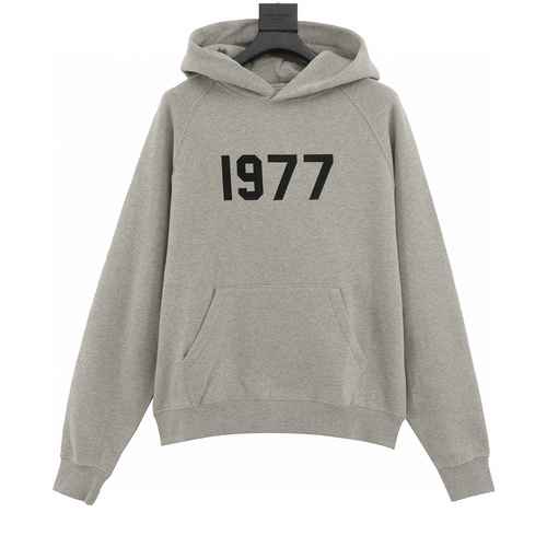 FEAR OF GOD DOUBLE LINE ESSENTIALS 1977 FELPA CON CAPPUCCIO DIGITALE FLOCCATA