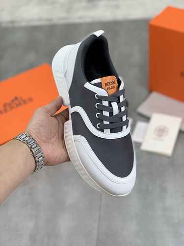 Hermes Men's Shoe Code: 0904B40 Size: 38-44 (45 can be customized)
