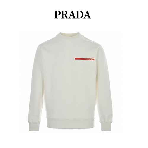 PradaPrada 22Fw Classico maglione girocollo a righe rosse