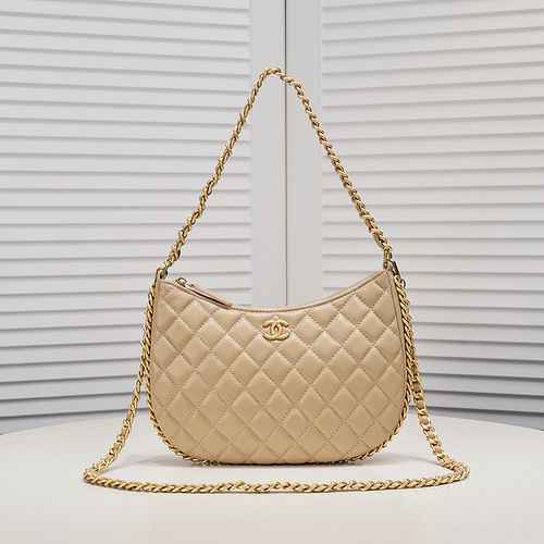 Chane1 Borsa hippie Chanel realizzata in materiale di tela importato Borsa regalo di consegna di alt