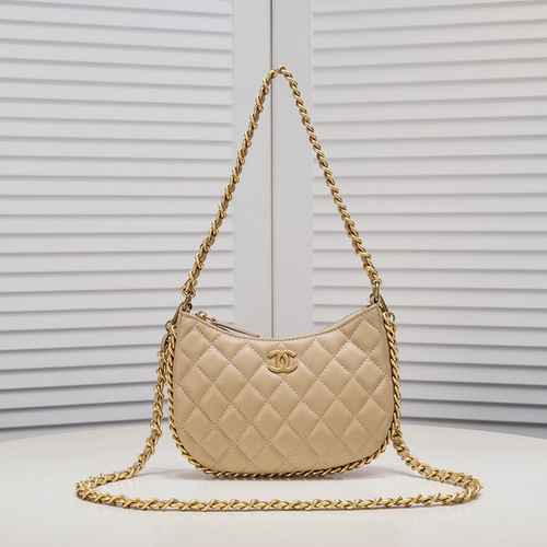 Chane1 Borsa hippie Chanel realizzata in materiale di tela importato Borsa regalo di consegna di alt