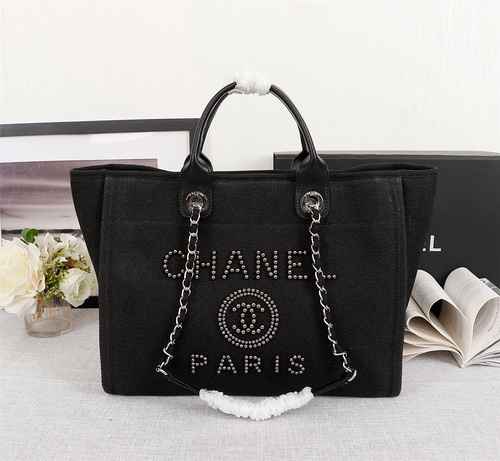 Borsa Chanel Chanel realizzata in materiale di tela importato, borsa regalo di consegna di alta qual