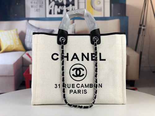 Borsa per la spesa portatile Chan Chanel realizzata in materiale di tela importato Consegna di alta 