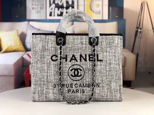 Borsa per la spesa portatile Chan Chanel realizzata in materiale di tela importato Consegna di alta 