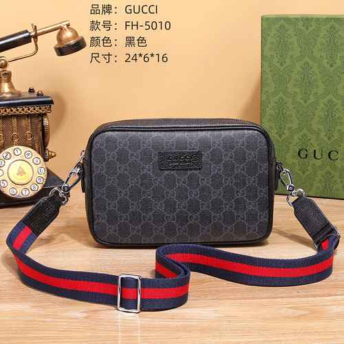 Borsa a tracolla esclusiva da uomo GUCCI realizzata in materiale di tela importato Borsa regalo di c