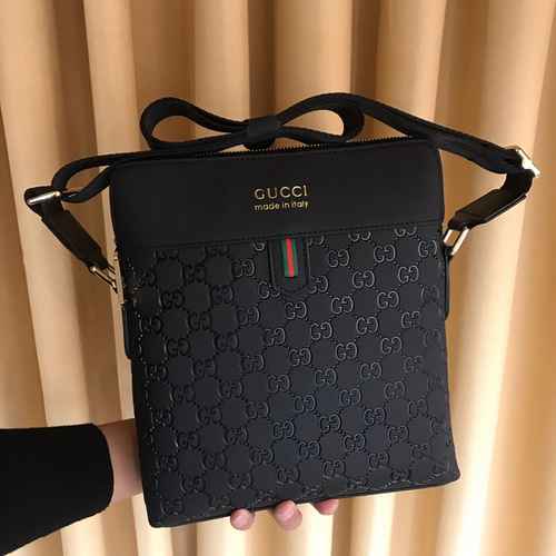 GUCCI Borsa a tracolla esclusiva da uomo Realizzata in materiale di tela importato Borsa regalo di c