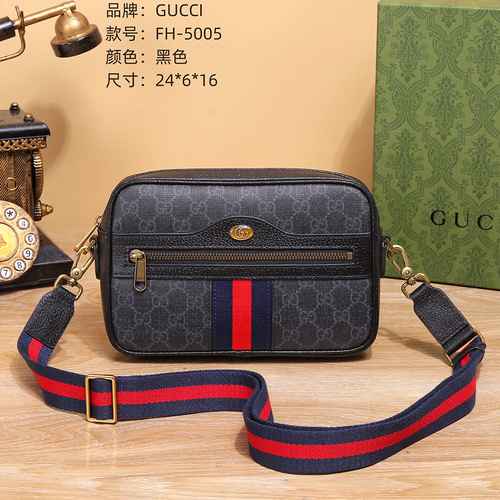 Borsa a tracolla esclusiva da uomo GUCCI realizzata in materiale di tela importato Borsa regalo di c