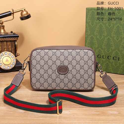 Borsa a tracolla esclusiva da uomo GUCCI realizzata in materiale di tela importato Borsa regalo di c