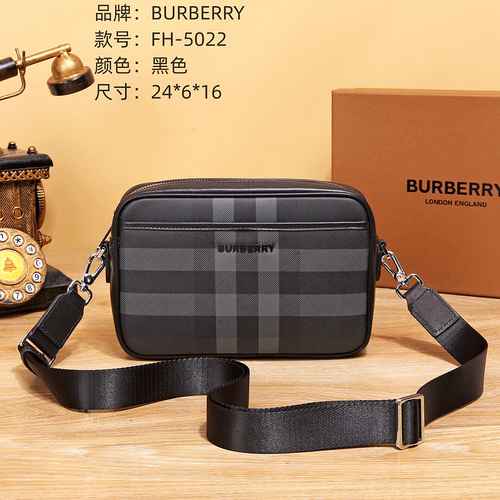 Borsa a tracolla esclusiva da uomo BUR Burberry realizzata in materiale di tela importato Borsa rega