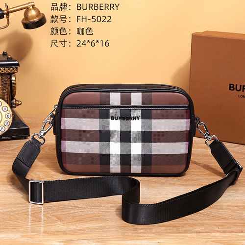 Borsa a tracolla esclusiva da uomo BUR Burberry realizzata in materiale di tela importato Borsa rega