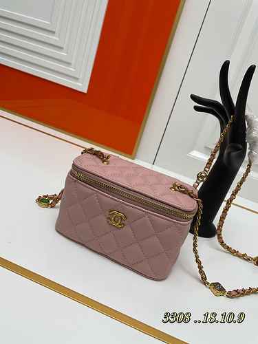 Borsa per il trucco Chan Chanel realizzata in materiale di tela importato Borsa regalo di consegna d