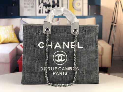 Borsa per la spesa portatile Chan Chanel realizzata in materiale di tela importato Consegna di alta 