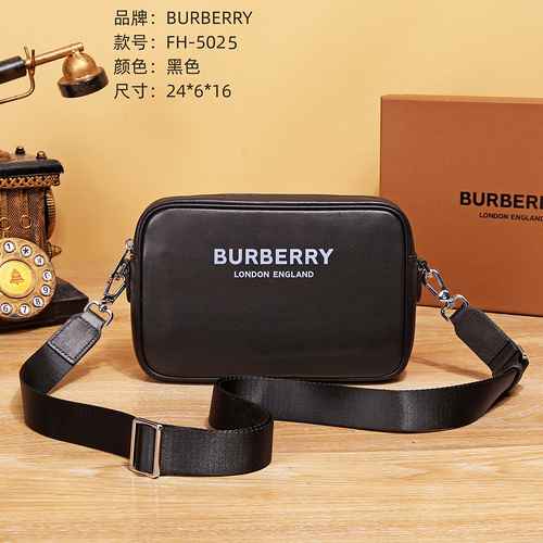 Borsa a tracolla esclusiva da uomo BUR Burberry realizzata in materiale di tela importato Borsa rega