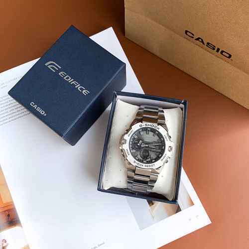 Orologio Casio da uomo con movimento meccanico originale completamente automatico, cassa in acciaio 