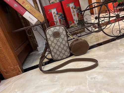 GUCCI Mini Handbag Made of Imported Canvas Material, High Quality Delivery Gift Bag, Invoice Size 10