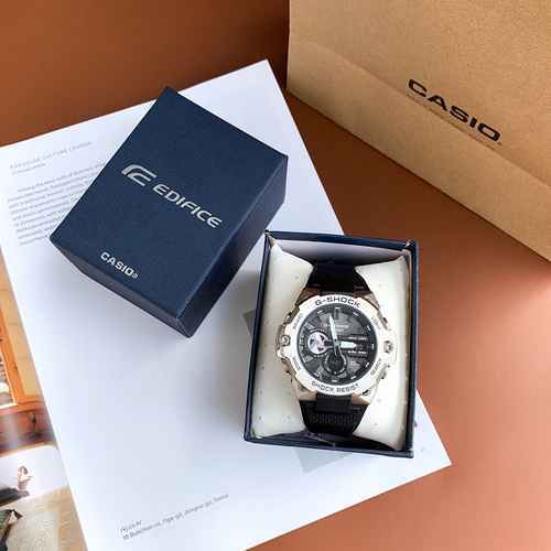 Orologio Casio da uomo con movimento meccanico originale completamente automatico, cassa in acciaio 