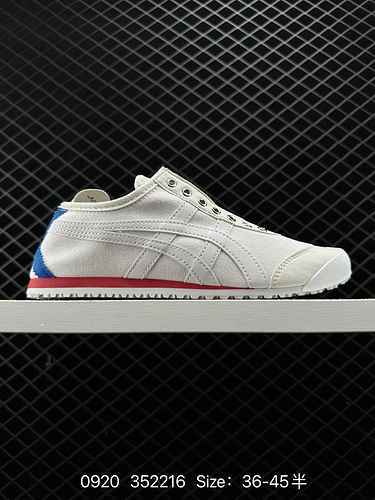 8 Onitsuka Tiger MEXICO66 Party Slip-On Arthur Ghost Tomb Tiger wears classic casual leather canvas 