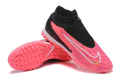 Arrivo BambiniDonnaUomo Scarpe Tacco 3D Lettere Nike High Top Phantom GX Rosa Doppio strato Impermea