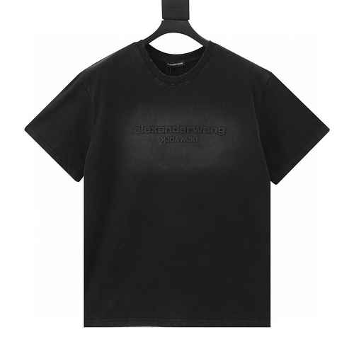 T-shirt a maniche corte con logo Alexander Wang Water Wash in rilievo