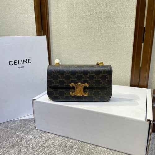 La borsa sottobraccio CEL Celine Chain è realizzata in pelle originale di alto livello importata e v